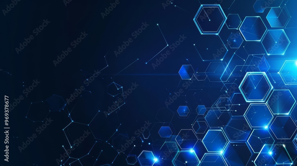 Abstract blue hexagon pattern background for technology, science, and innovation. Abstract blue hexagon pattern background for technology, science, and innovation.