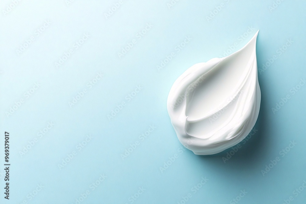 A realistic cosmetic cream stroke shows a smooth, soft swatch. The product smear highlights the face cream texture, suitable for facial creme, foam, gel, or body care, providing a silky application. A realistic cosmetic cream stroke shows a smooth, soft swatch. The product smear highlights the face cream texture, suitable for facial creme, foam, gel, or body care, providing a silky application.