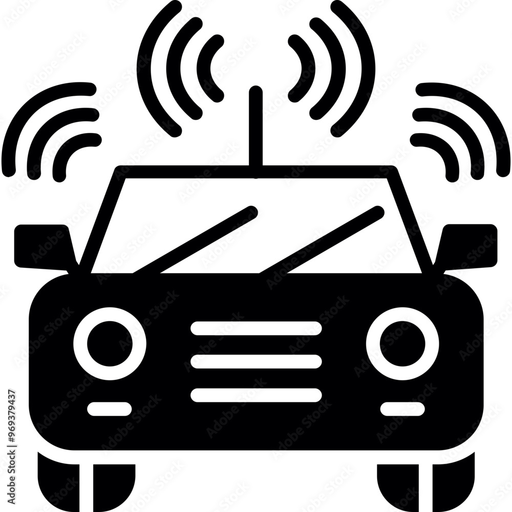 Autonomous Car Icon Autonomous Car Icon
