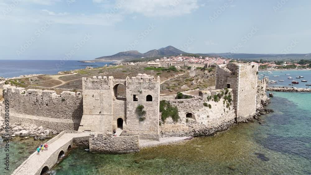 Gateway to History: A Majestic Retreat from Methoni Castle. Gateway to History: A Majestic Retreat from Methoni Castle.