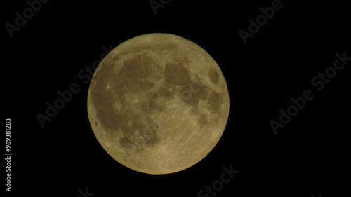 Full Moon Against Dark Night Sky