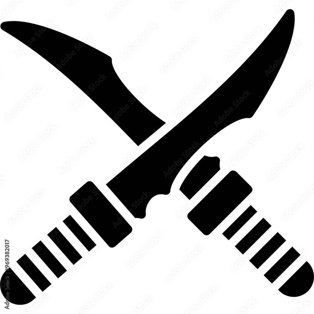Obraz premium Ninja Sword Icon