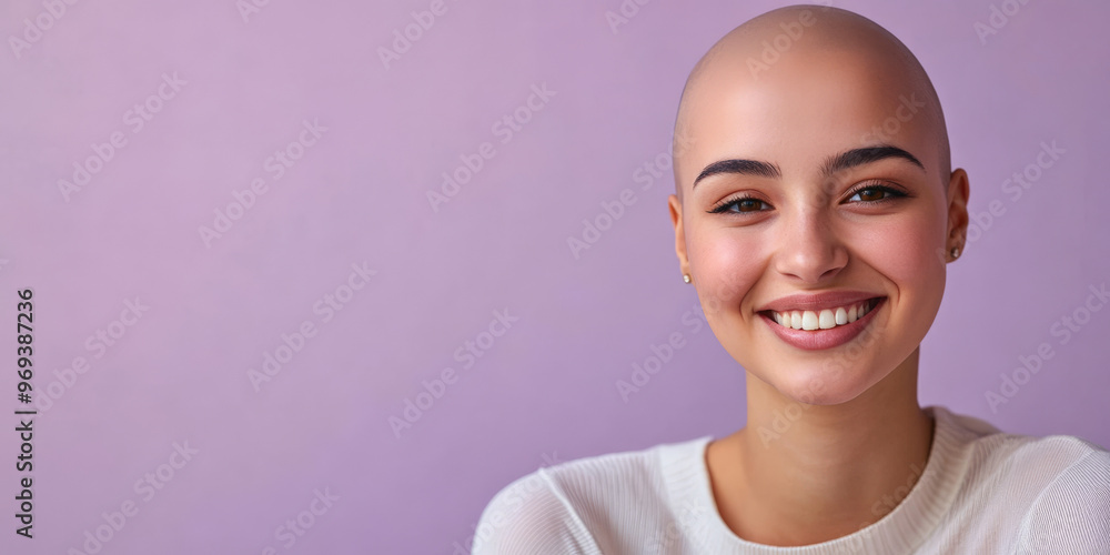 Beautiful young woman sitting with a slight smile, supporting breast cancer awareness
Beautiful young woman sitting with a slight smile, supporting breast cancer awareness