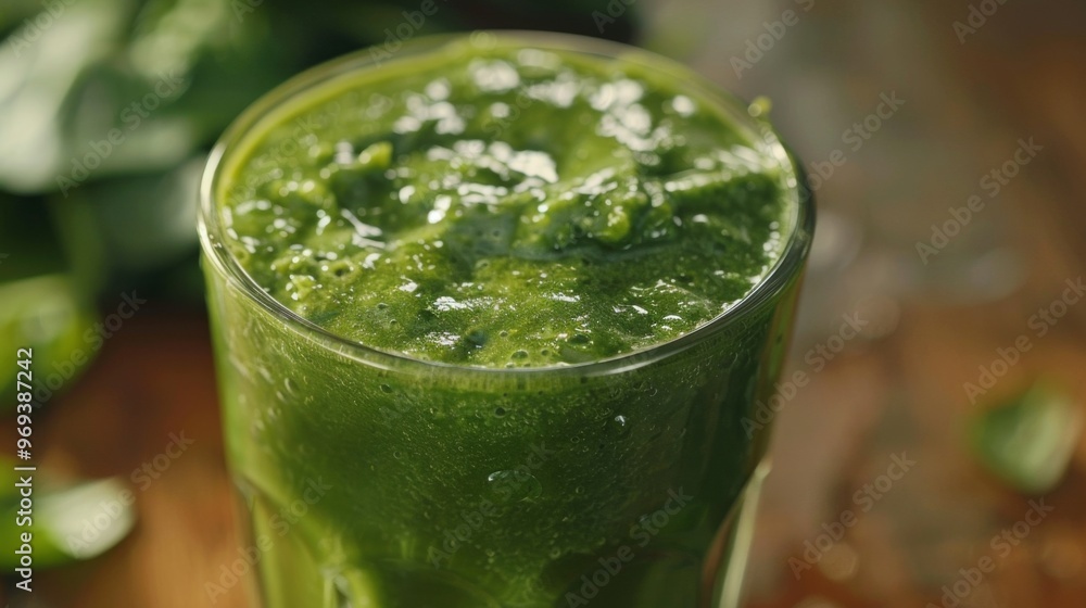Green smoothie cocktail background illustration generated by ai Green smoothie cocktail background illustration generated by ai
