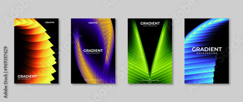 Minimalist gradient poster, suitable for wall decoration, covers, backgrounds and others