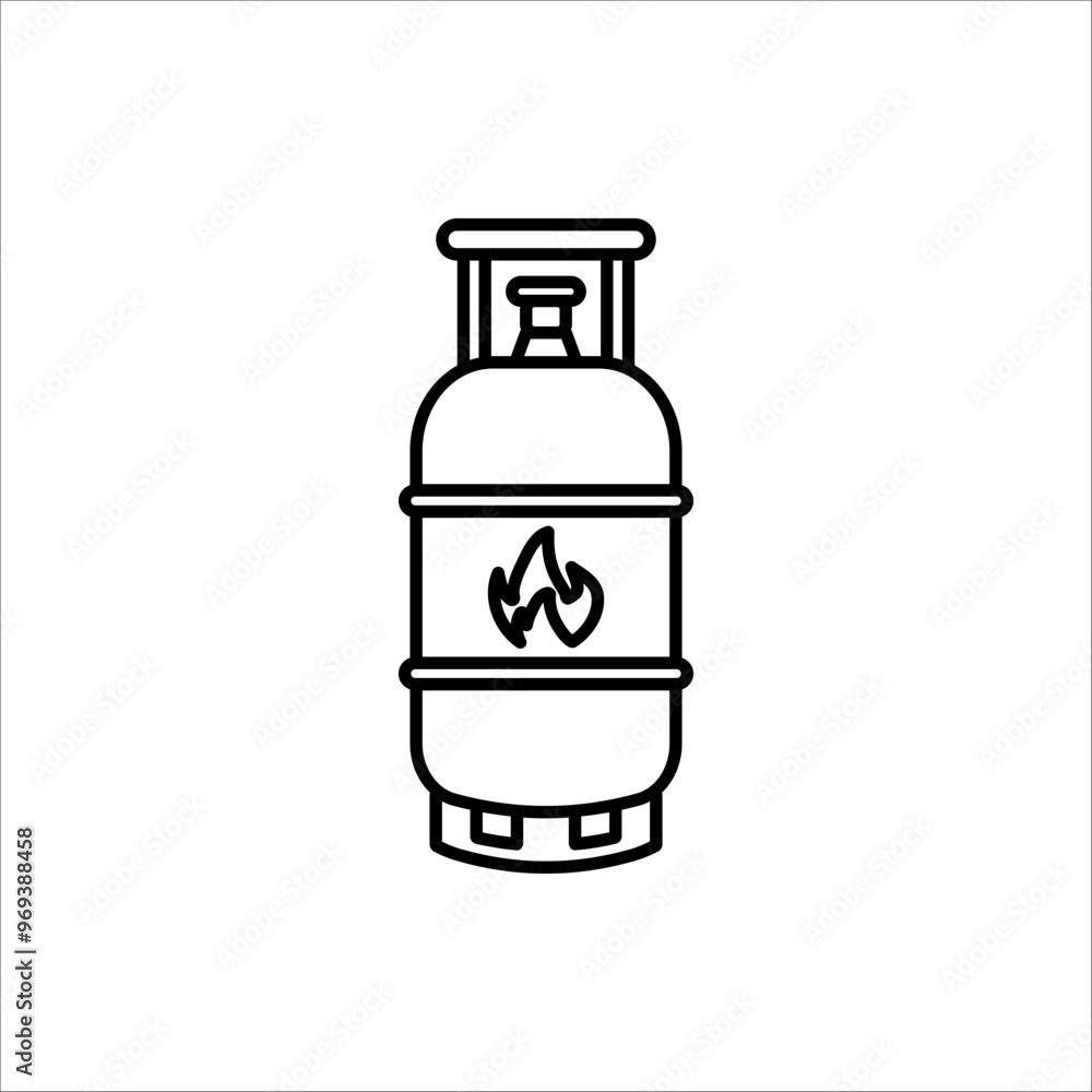 Gas cylinders Icon. Gas cylinders Icon for web design, vector illustration on white background. Gas cylinders Icon. Gas cylinders Icon for web design, vector illustration on white background.
