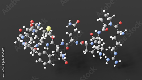 Photos substance p molecule 3d, molecular structure, ball and stick model, structural c