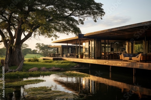 Wood architecture outdoors house in nature