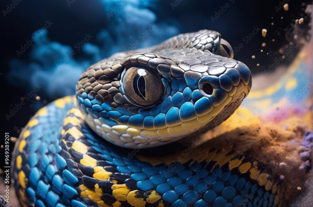 Fototapeta premium Realm of the Python: A Realistic Journey into the Animal Kingdom