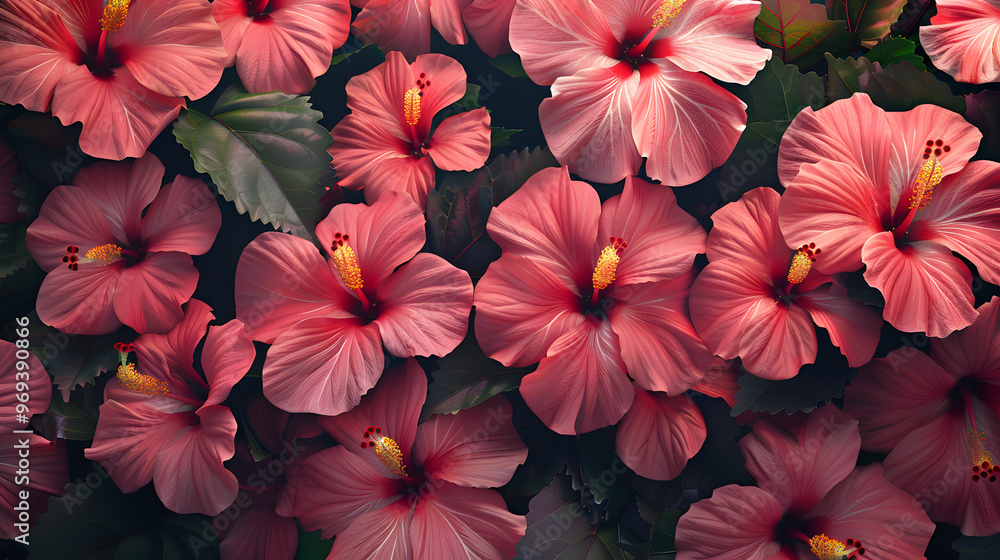 Fresh hibiscus flowers Fresh hibiscus flowers