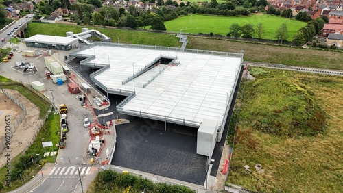 Wallpaper Mural Aerial view of Winslow railway station in the town of Winslow in north Buckinghamshire, England. Torontodigital.ca