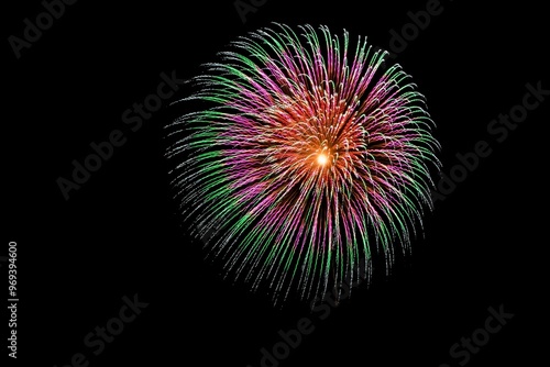 fireworks display in village of Qrendi, Malta, to celebrate the feast of St Mary on 15th August photo