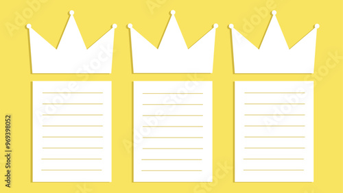 Carta a los reyes magos de oriente. Listas en blanco para que los niños escriban los regalos que van a pedir a los tres reyes magos en navidad.