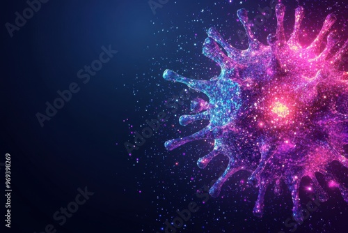 Vector graphic of a microscopic virus