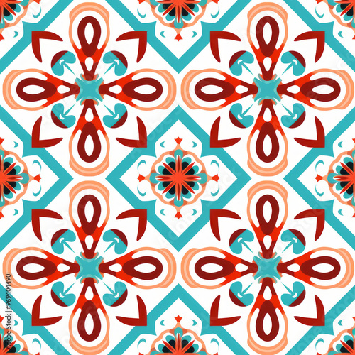 Beautiful seamless floral pattern for wallpaper, vector design with colorful flowers and leaves, perfect for fabric textile ,tile pattern ,Generated By Ai