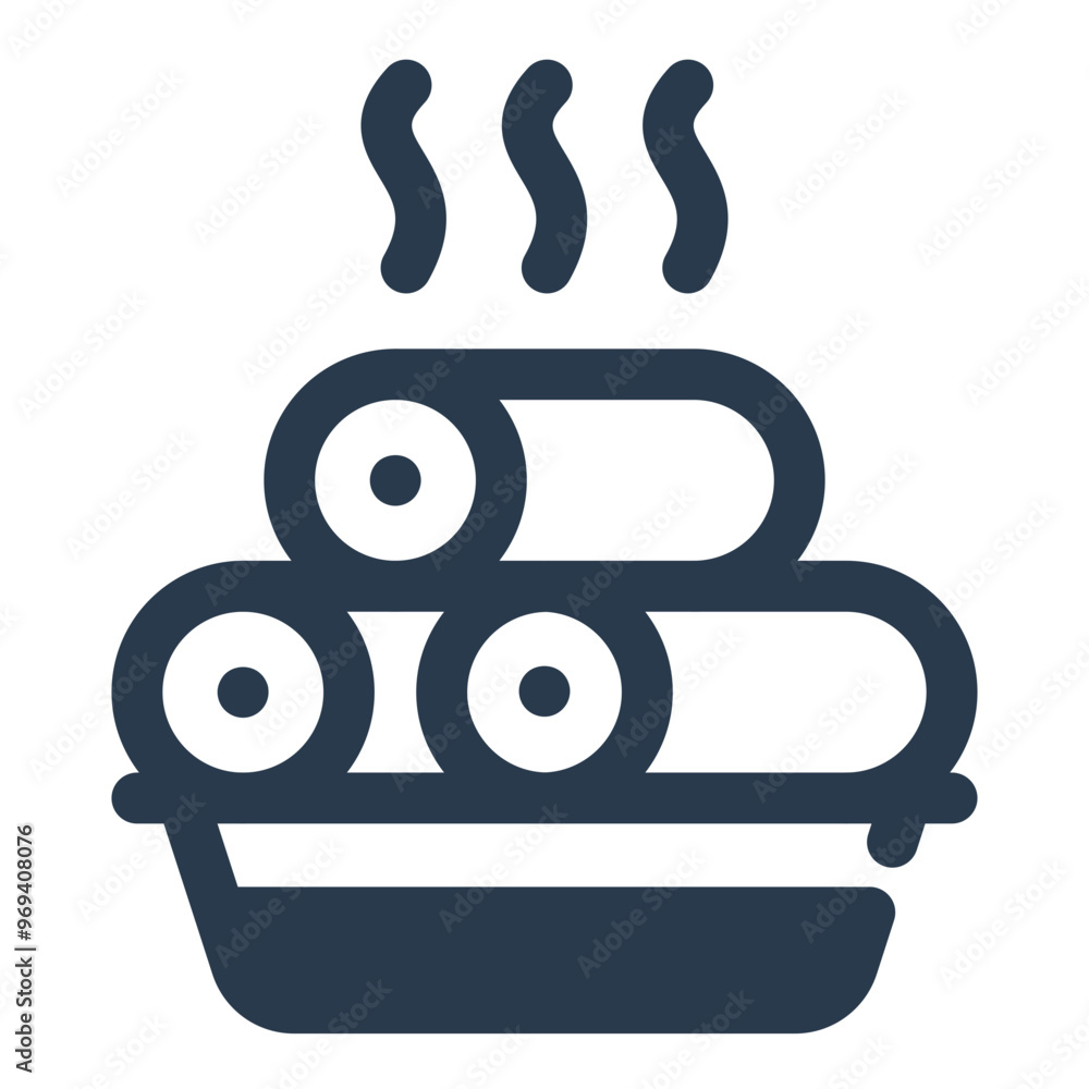 Crispy Spring Rolls on a Plate Crispy Spring Rolls on a Plate