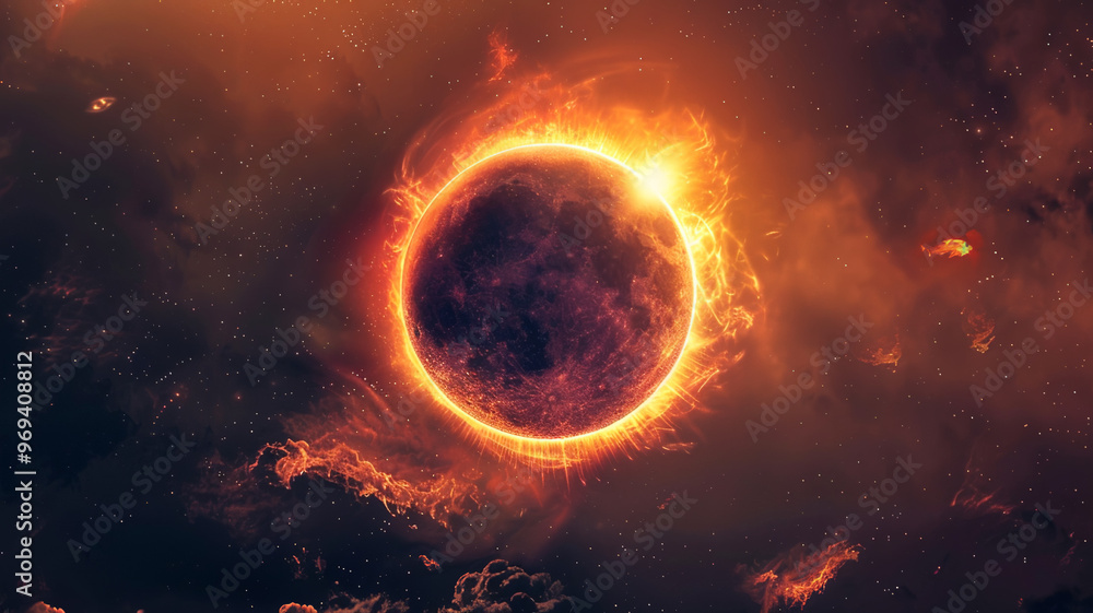 Total Solar Eclypse in the Sky Total Solar Eclypse in the Sky