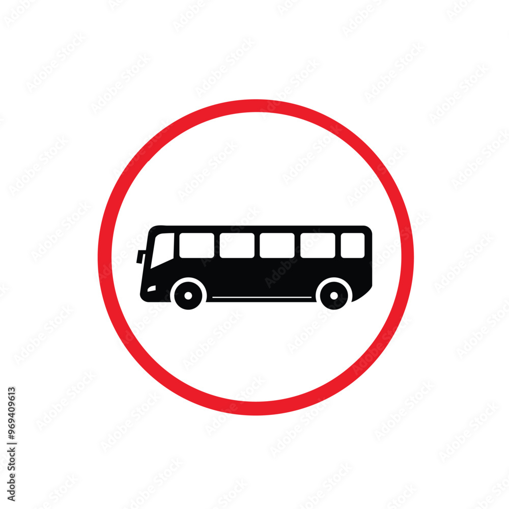 road sign icon, bus no parking allowed. suitable for poster and web icon use road sign icon, bus no parking allowed. suitable for poster and web icon use