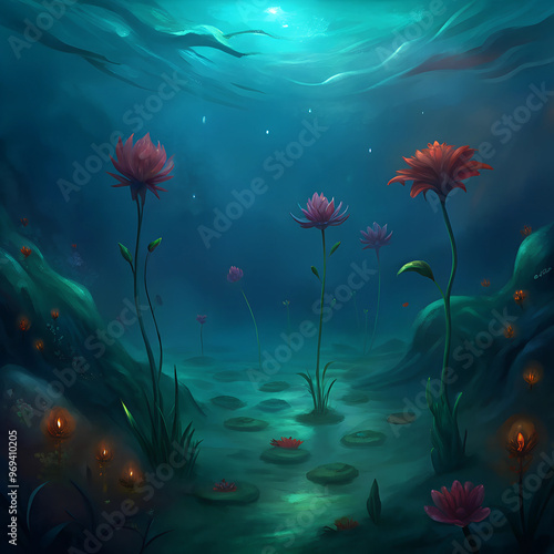 flowers in water