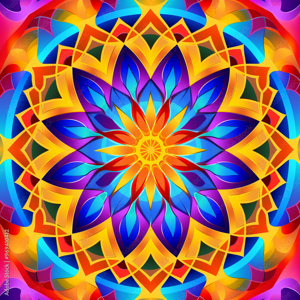 Abstract background with a colorful spiritual symbol motif, Generated By Ai Abstract background with a colorful spiritual symbol motif, Generated By Ai