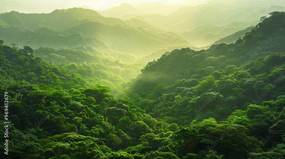 Naklejka premium A Beautiful View of Mountains and Use it as Your Wallpaper