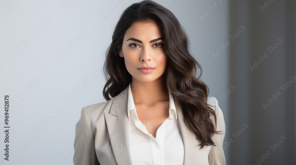 beautiful Indian business woman on white background beautiful Indian business woman on white background