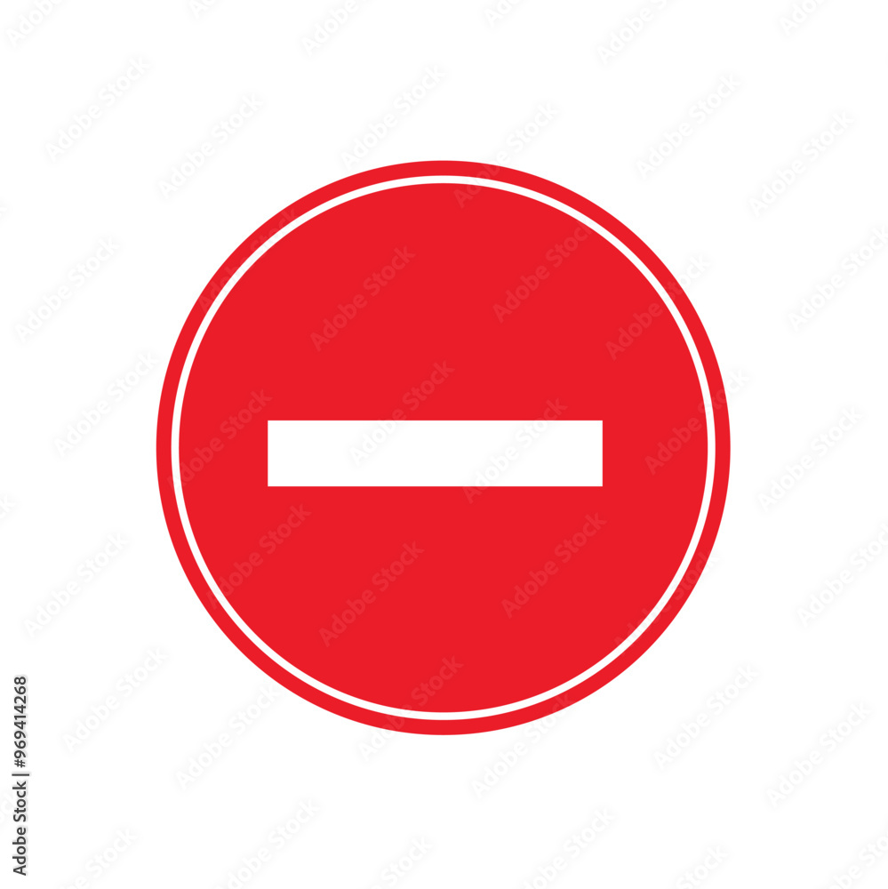 Road sign icon, No Entry. suitable for poster use and web icons Road sign icon, No Entry. suitable for poster use and web icons