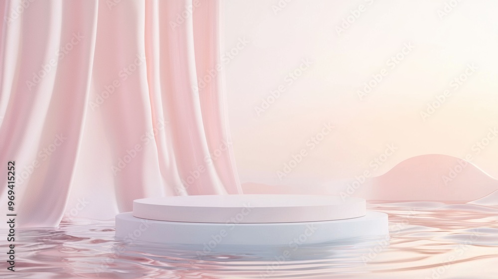 Pastel Pink Minimalist 3D Podium or Platform for Product Showcase Pastel Pink Minimalist 3D Podium or Platform for Product Showcase