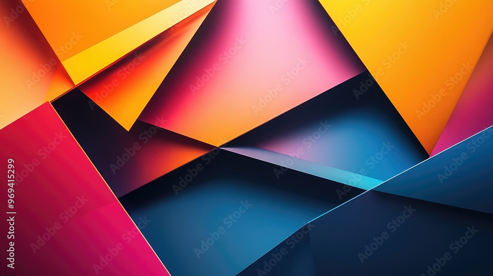 An abstract geometric shape with bright colors and dynamic lines, representing modern creative thinking -- An abstract geometric shape with bright colors and dynamic lines, representing modern creative thinking --