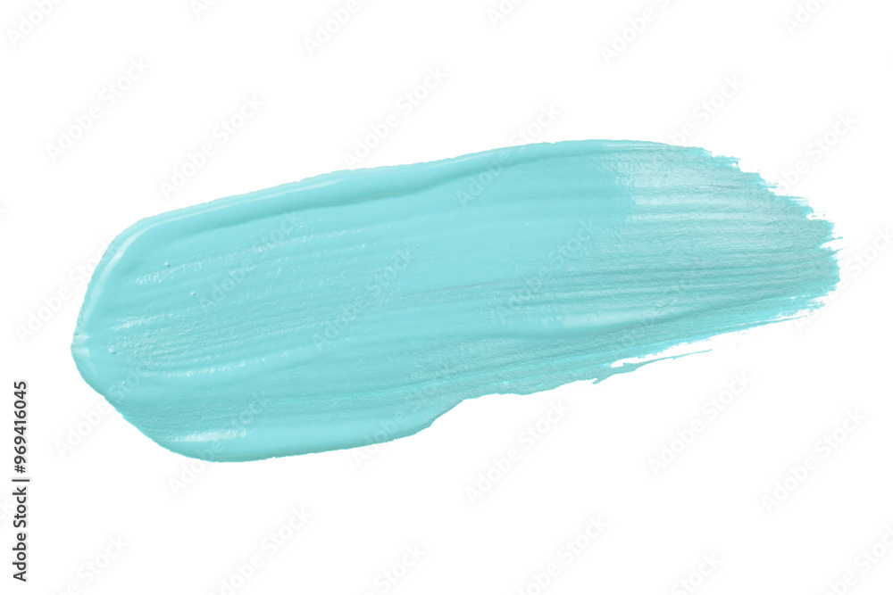 Blue smear paint or cream isolated on white background Blue smear paint or cream isolated on white background
