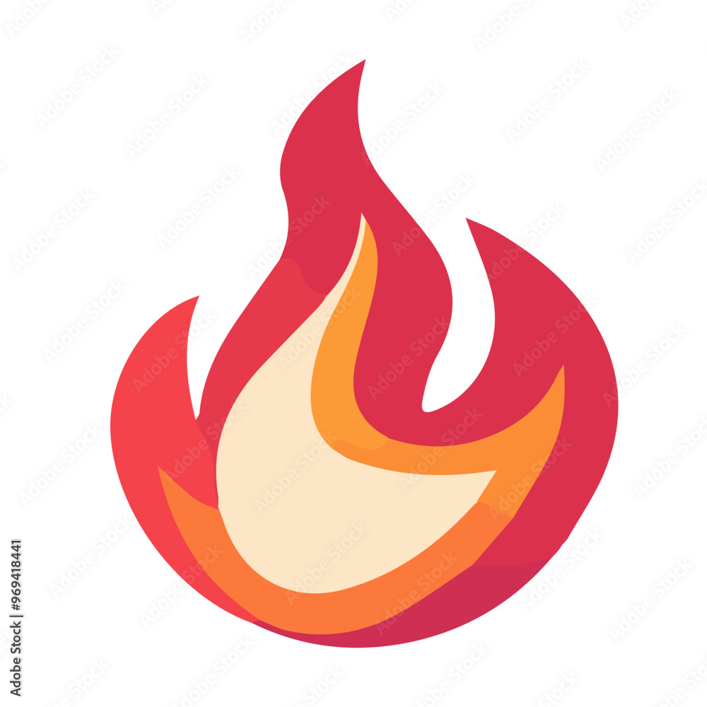 Fire icon . Fire illustration isolated on white background in flat style. Fire vector illustration Fire icon . Fire illustration isolated on white background in flat style. Fire vector illustration