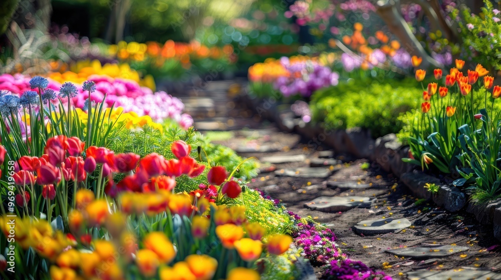 A Vibrant Flower Path A Vibrant Flower Path