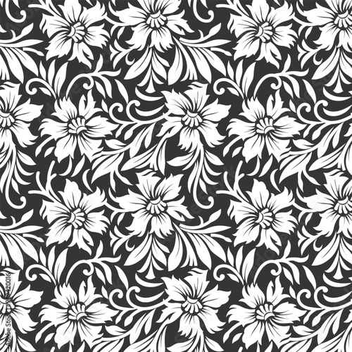 Flower Design Pattern, wallpaper, background, fabric.