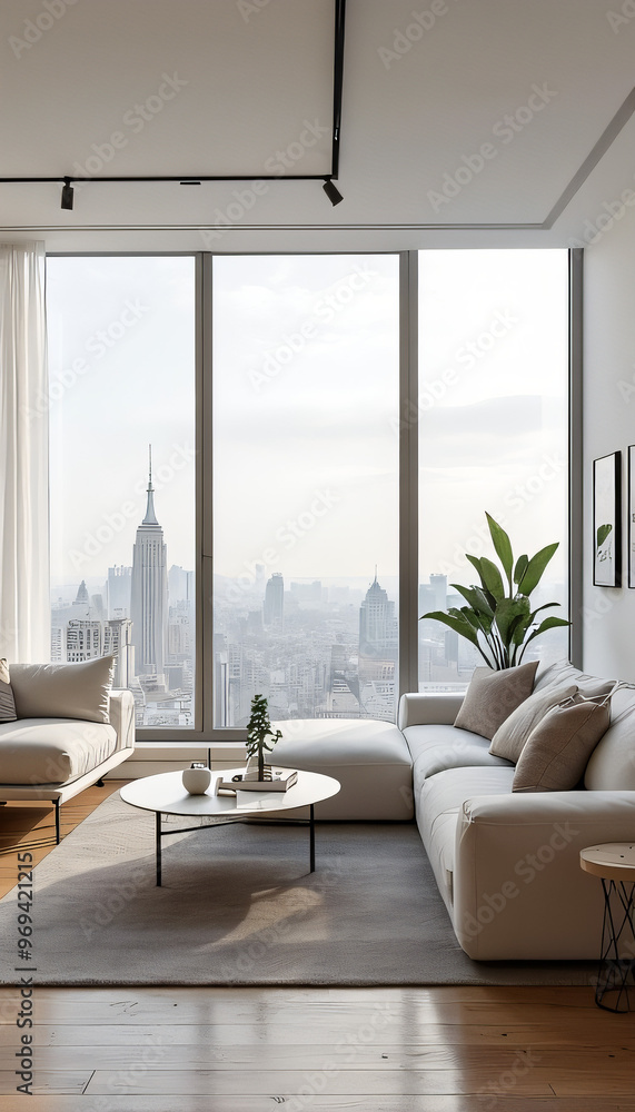 Fototapeta premium A.I.-Generated Art of Modern Home Interiors and Architecture Designs