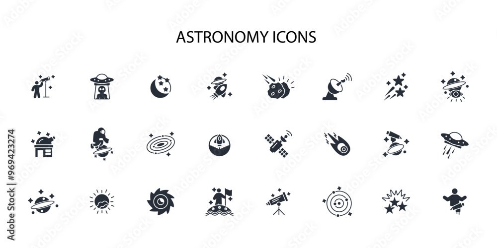 Astronomy icon set.vector.Editable stroke.linear style sign for use web design,logo.Symbol illustration. Astronomy icon set.vector.Editable stroke.linear style sign for use web design,logo.Symbol illustration.
