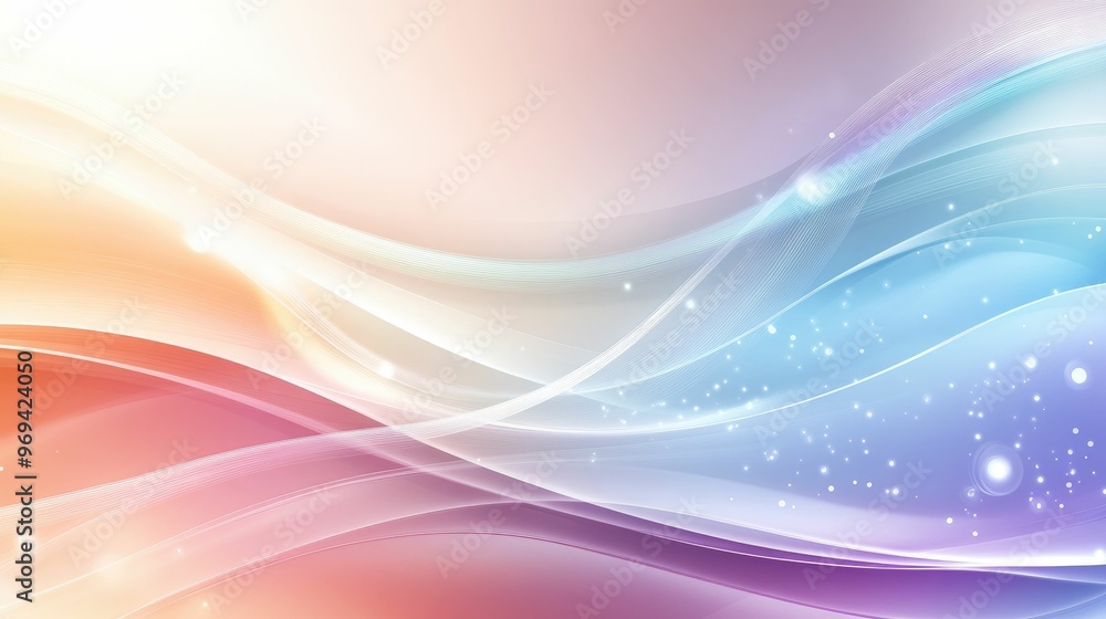 Obraz premium Abstract colorful wave design with soft gradients.