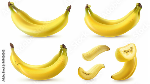 bananas isolated on white background