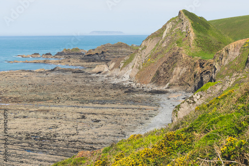 Rocky coastline at Hartland photo