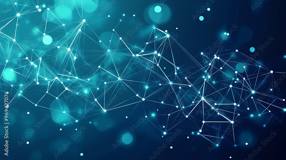 Abstract background with polygonal lines and dots Abstract background with polygonal lines and dots