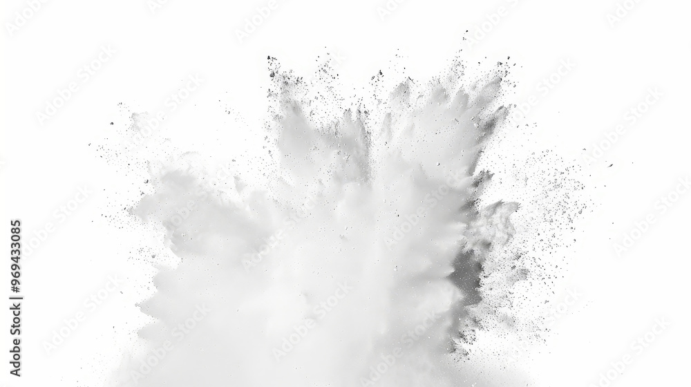 Fototapeta premium bright white paint color powder explosion