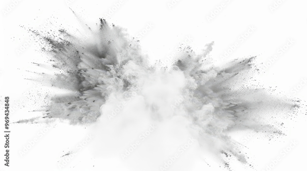 Fototapeta premium bright white paint color powder explosion