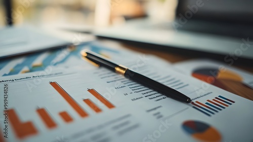 Close-up View of Business Plan with Market Analysis and Competitor Research