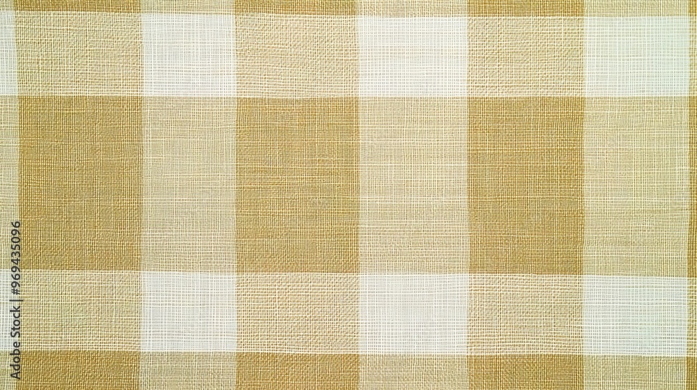 Checkered fabric in soft beige and cream pattern for textile crafts Checkered fabric in soft beige and cream pattern for textile crafts