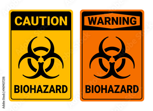Biohazard Symbol Sign Set Vector Illustration
