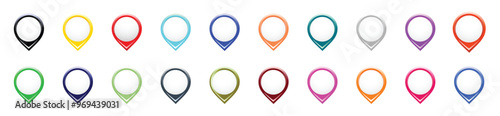 Free Download Set of colorful Map pin icons. - GFXLoad