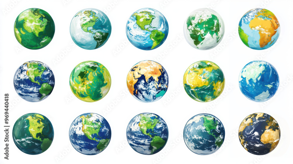 Earth Globe Set. Earth Globe Set.