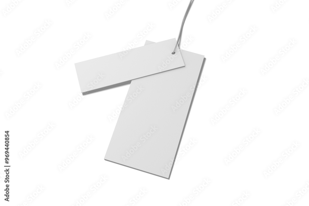 Naklejka premium Flat Lay of Label Tag, 3D Illustration