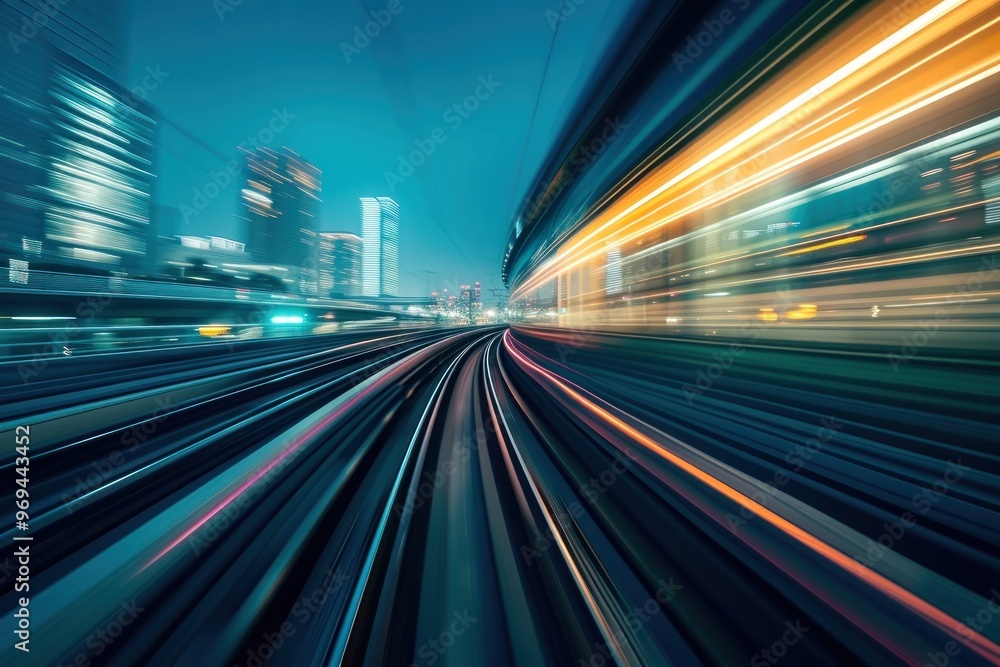 High-speed train architecture cityscape outdoors. High-speed train architecture cityscape outdoors.