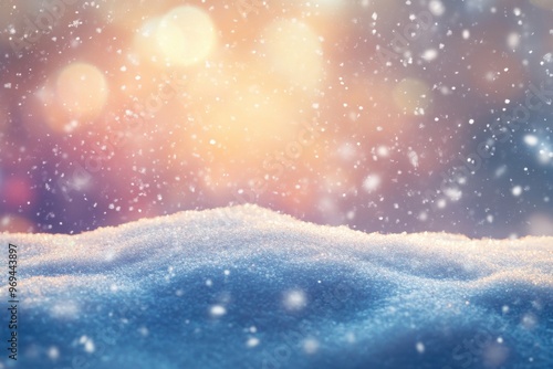 Wallpaper Mural Charming winter solstice landscape featuring a blanket of snow, cheerful holiday decorations, and a bright new year card setting Torontodigital.ca