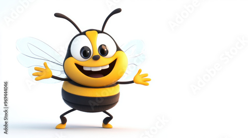 Happy Bee Cartoon.